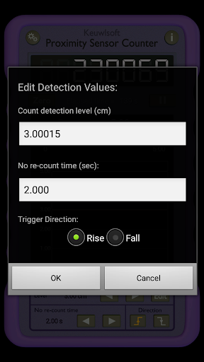 Screenshot of Proximity Sensor Counter