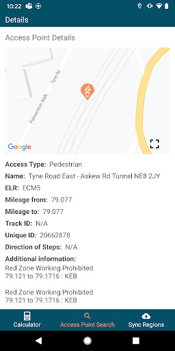 RailHub Access Points Screen 3
