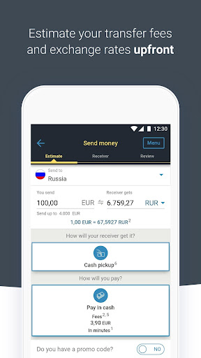 Western Union Send Money LV Screen 3