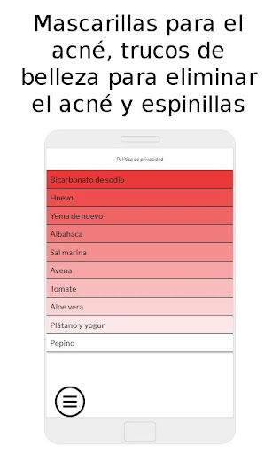 Android application Acne Treatment screenshort