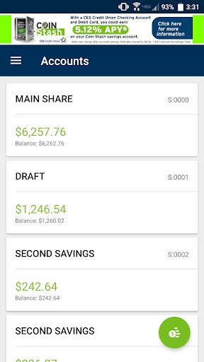 CES Credit Union ACCESS Mobile Screen 3
