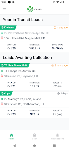 Loadar - Driver App Screen 2