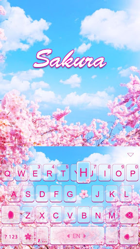Android application Cherry Sakura Keyboard Theme screenshort