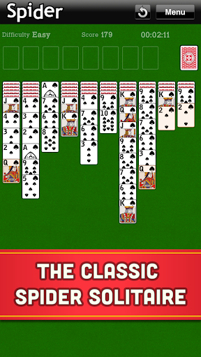 Android application Spider Solitaire screenshort