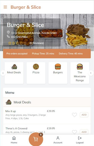Android application Burger & Slice screenshort