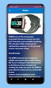 willful smart watch app guide