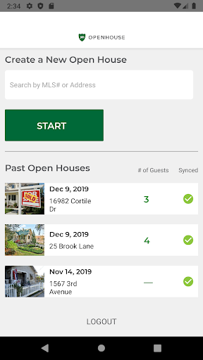 Android application J&D Open House screenshort
