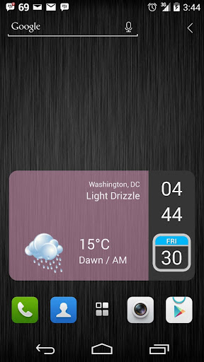 Android application Radiant Clock & Weather screenshort