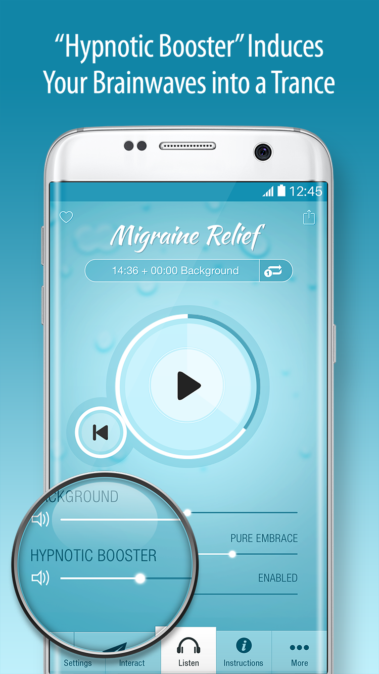 Android application Migraine Relief Hypnosis - Headache & Pain Help screenshort