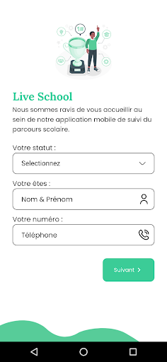 Android application Live School screenshort