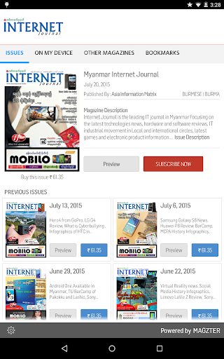 Android application Myanmar Internet Journal screenshort