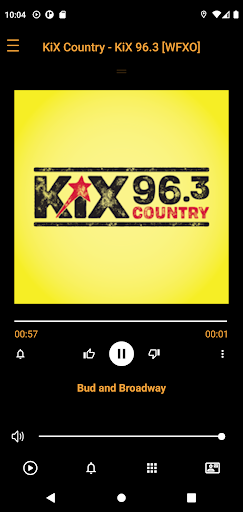 Android application KiX 96.3 [WFXO] screenshort