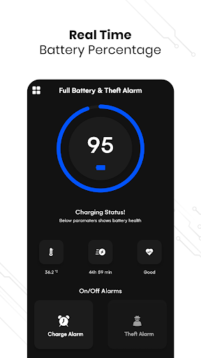 Full Battery  Theft Alarm - Full Charging
