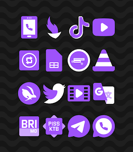Пурпурно – екранна снимка на пакет с икони