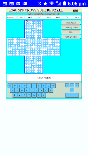 Android application Crossword Puzzle CrystalX screenshort