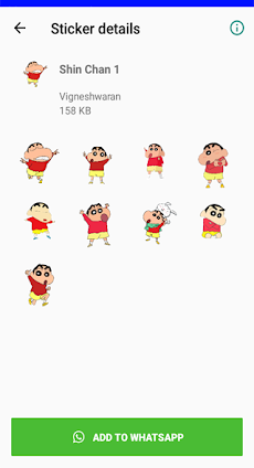 Shin Chan What's Up Stickers App in Tamilのおすすめ画像5