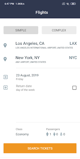 Android application All Flight Tickets Booking app screenshort