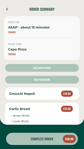 Capo Pizza Screen 3