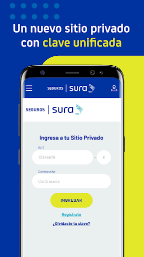 Android application Seguros SURA screenshort