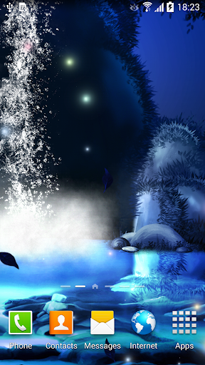 Night 3D Waterfall Wallpaper Screen 3