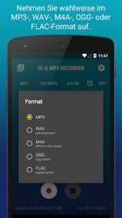 Hi-Q MP3 Recorder (Pro) Tangkapan layar