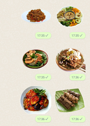 Android application Indonesian Food Stickers screenshort