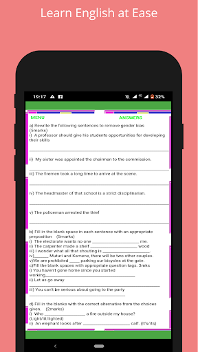 Android application Learn English Grammar screenshort