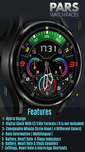 Pars Troya Hybrid Watch Face Screen 2