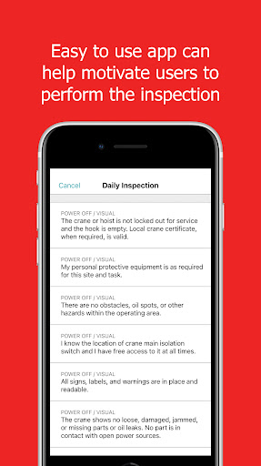 Android application Konecranes CheckApp screenshort