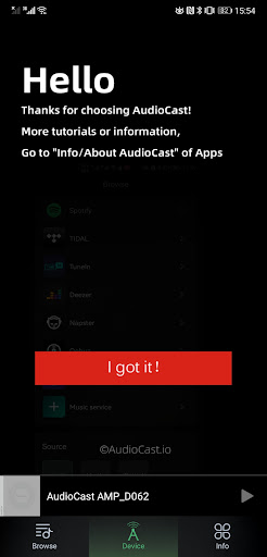 Android application AudioCast screenshort