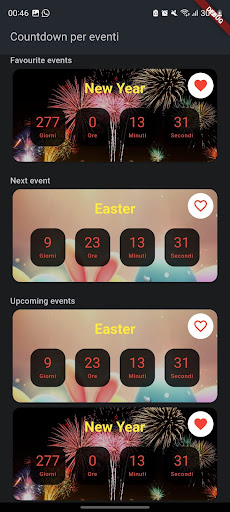 Android application New Year Events Countdown 2024 screenshort