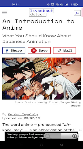 Android application Anime & Its History screenshort
