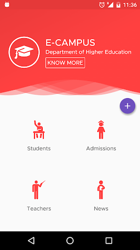 Android application e-Campus Chandigarh screenshort