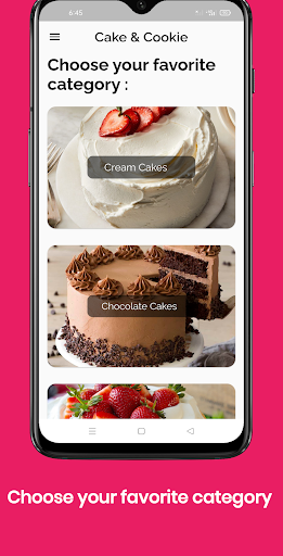 Android application Cake & Cookie Recipes Offline screenshort