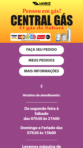Android application Central Gás Sabará screenshort
