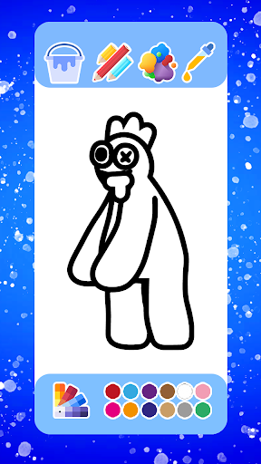 Rainbow Friends coloring Blue