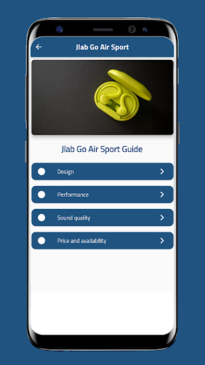 Android application Jlab Go Air Sport Guide screenshort