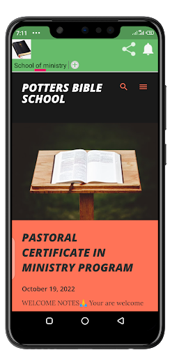 Android application School of ministry screenshort