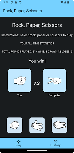 Rock Paper Scissors Screen 2