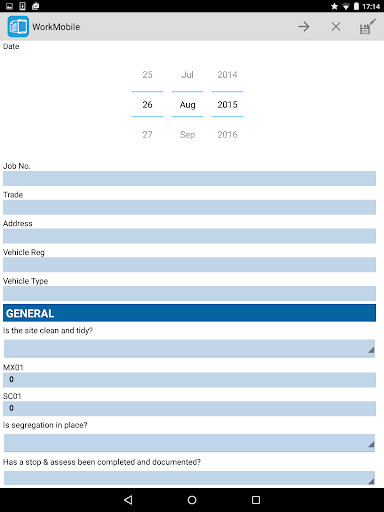 WorkMobile Screen 2