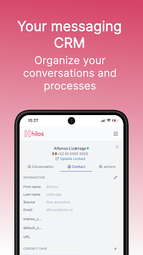 Android application Hilos screenshort