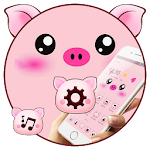 Cover Image of Tải xuống Pink Cartoon Piggy Kawaii Theme 1.1.11 APK