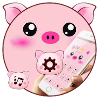 Pink Cartoon Piggy Kawaii Theme