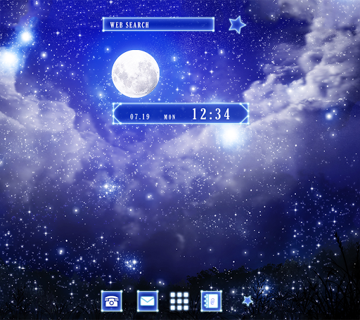 Android application Blue Moon Theme screenshort