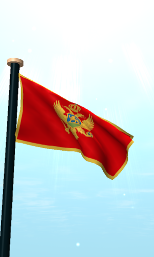 Montenegro Flag 3D Wallpaper Screen 2
