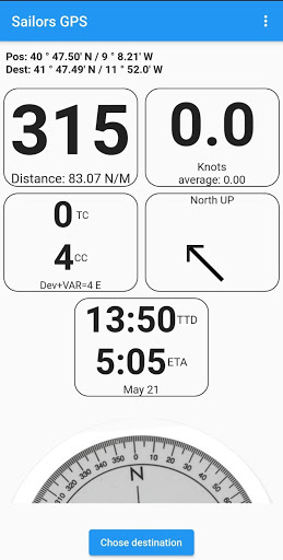Android application Sailors GPS screenshort