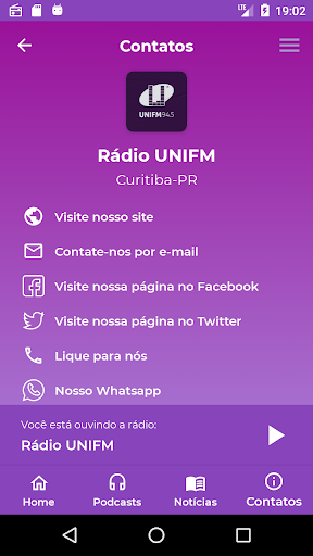 Rádio UNIFM Screen 2