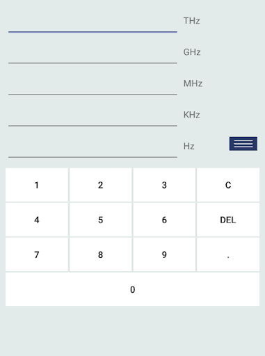 Android application Frequency Unit Converter screenshort