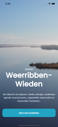 Android application Weerribben Wieden screenshort