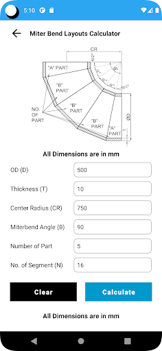 Fabrication Tools Calculator Screen 2